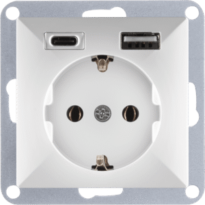 PT-17P/USB A+C biały