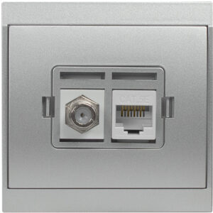 TV/F+RJ45/L srebrny