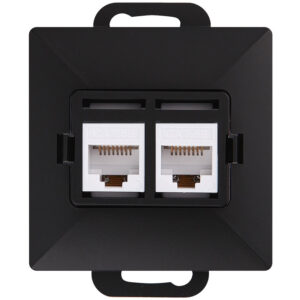 RJ45 - 5CAT/P2 czarny mat